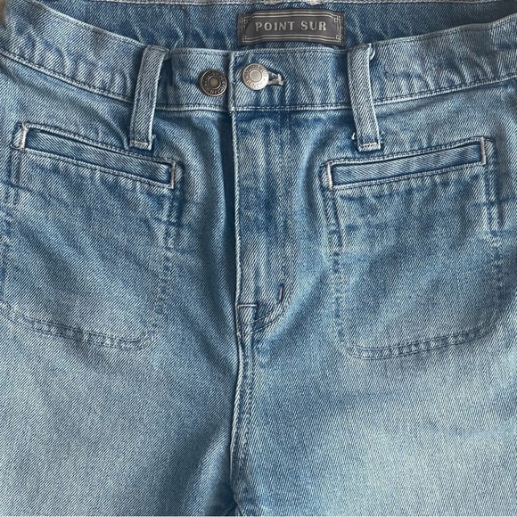 Point Sur Denim Jeans-J. Crew Size 25 Ankle Patch Pocket Straight Leg Light Wash - Picture 3 of 11